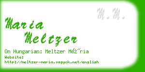 maria meltzer business card